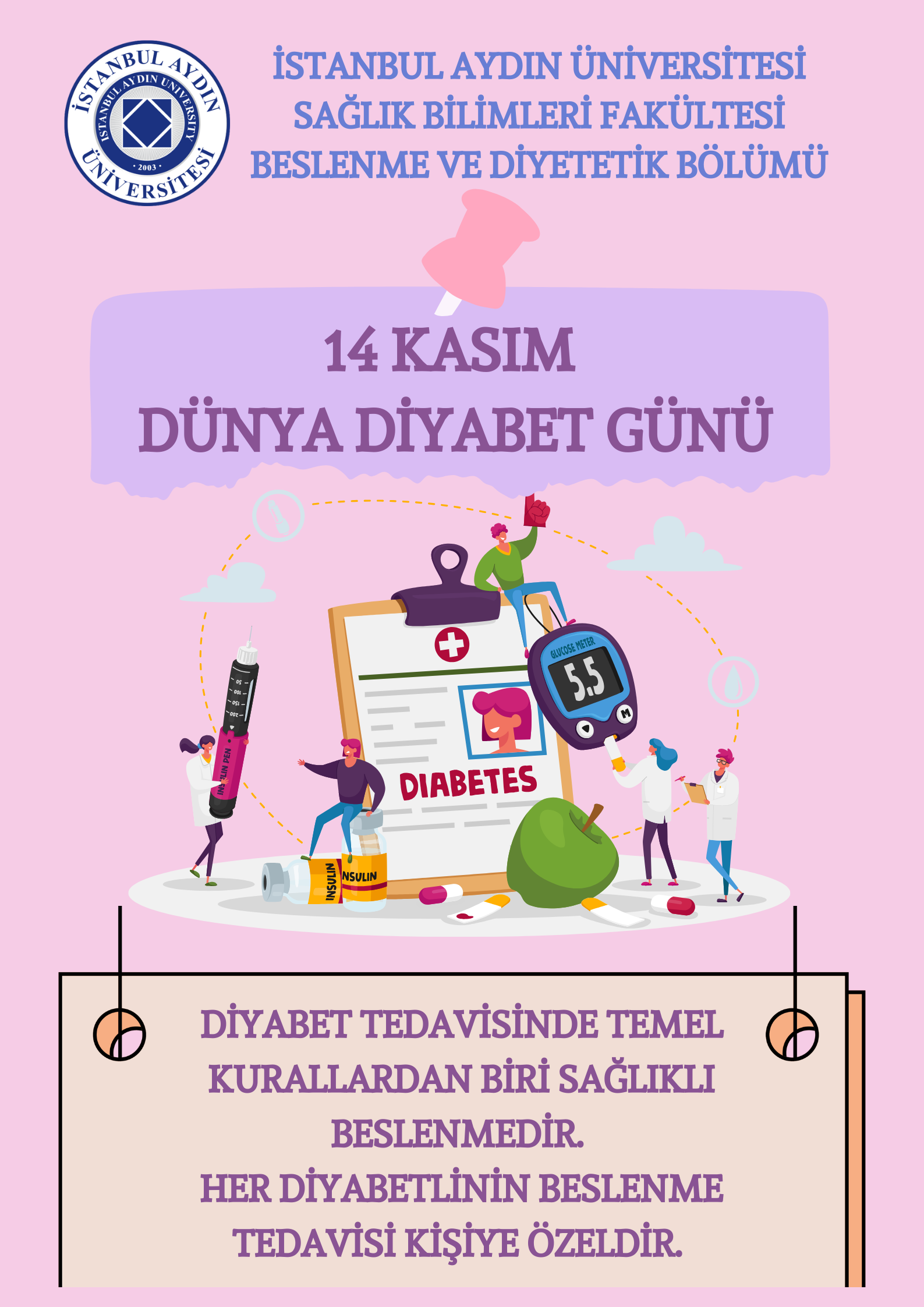 White Illustrated World Diabetes Day Poster.png